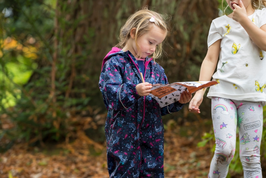 Children enjoying an autumnal trail 